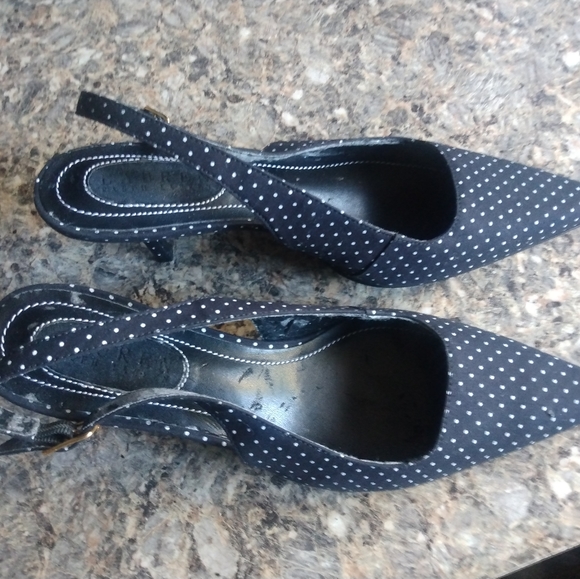Ralph Lauren Women New Pokla-Dot Kitten Heel Pointed-Toe Pumps Size 6.5B (61) - Picture 3 of 11